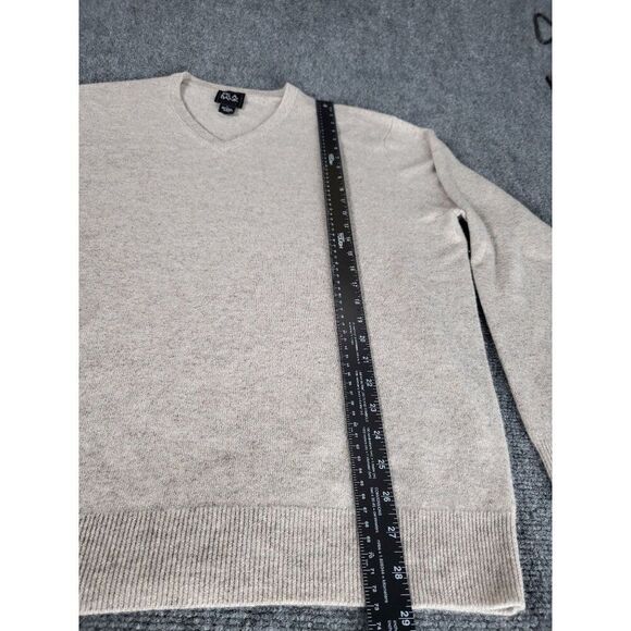 Jos A. Bank Traveler Cashmere Sweater Men Sz XL Tight Knit‎ V Neck Workwear - Picture 3 of 8